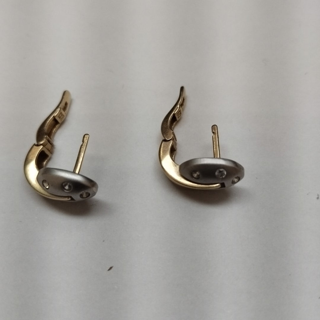 ARETES PAR ORO, RODIADO 14 K 4.7 GRMS (SEMINUEVO)
