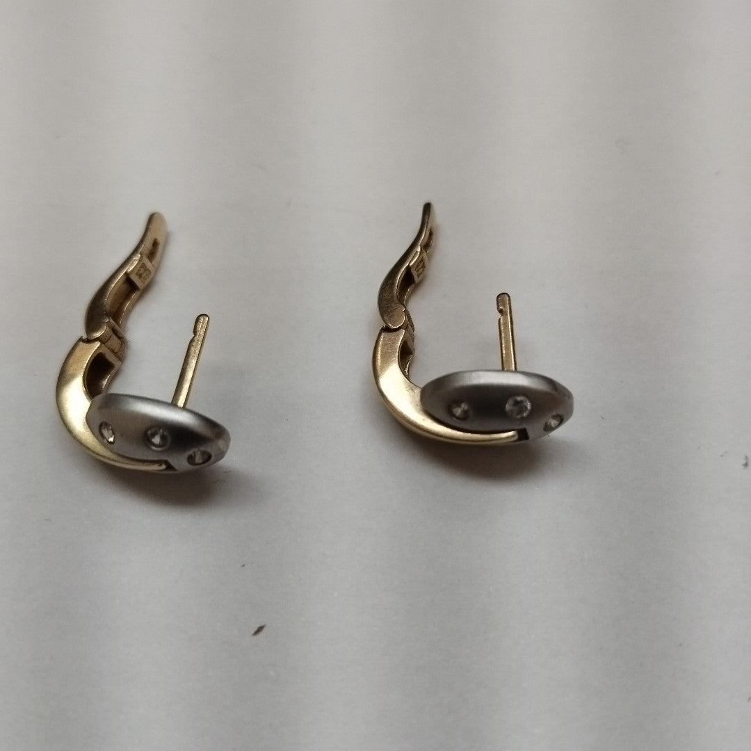 ARETES PAR ORO, RODIADO 14 K 4.7 GRMS (SEMINUEVO)