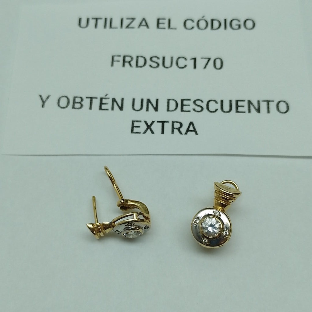 ARETES PAR ORO 14 K 3.9 GRMS (SEMINUEVO)