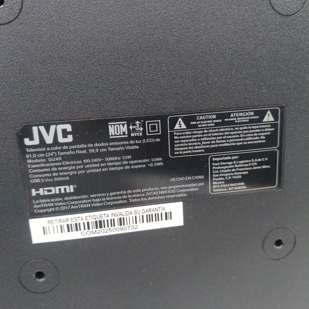PANTALLA JVC SI24R (2025) 24" LED HD (SEMINUEVO)