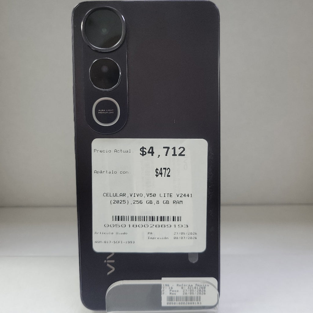CELULAR VIVO V50 LITE V2441 (2025) 256 GB 8 GB RAM