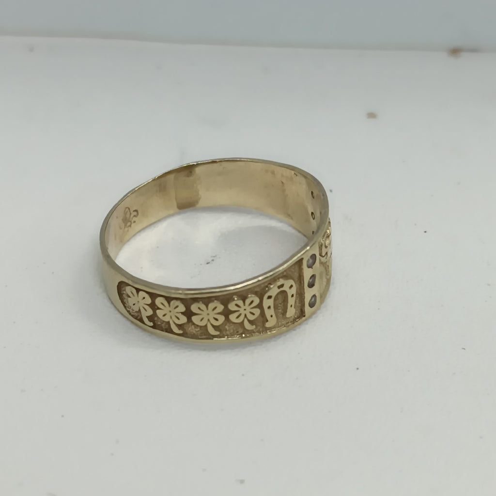 ARGOLLA DE LA SUERTE ORO 14 K 2.2 GRMS (SEMINUEVO)