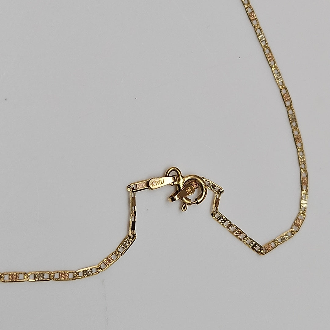 CADENA ORO COMBINADO 14 K 2.2 GRMS (SEMINUEVO)