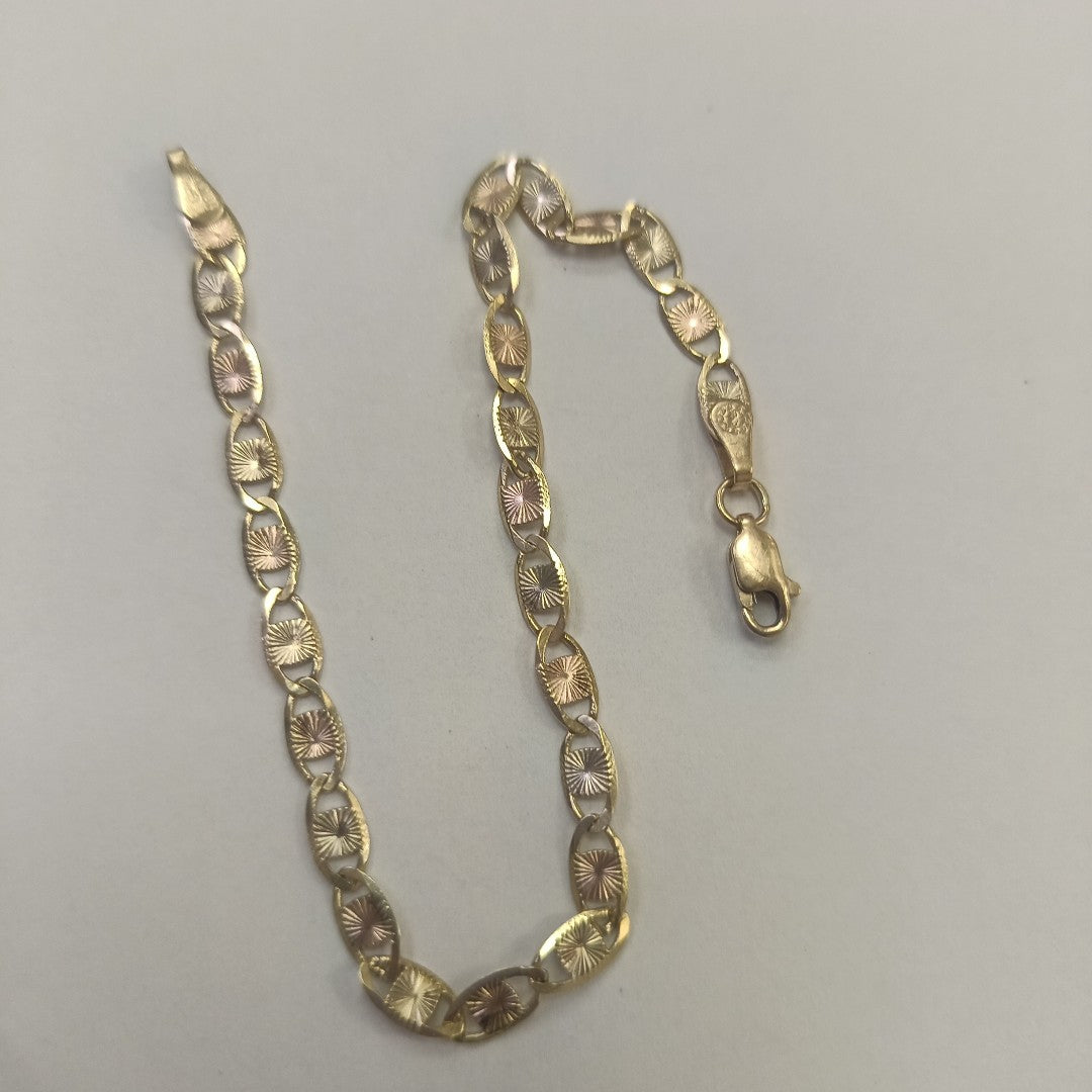 PULSERA ORO COMBINADO 10 K 4.2 GRMS (SEMINUEVO)