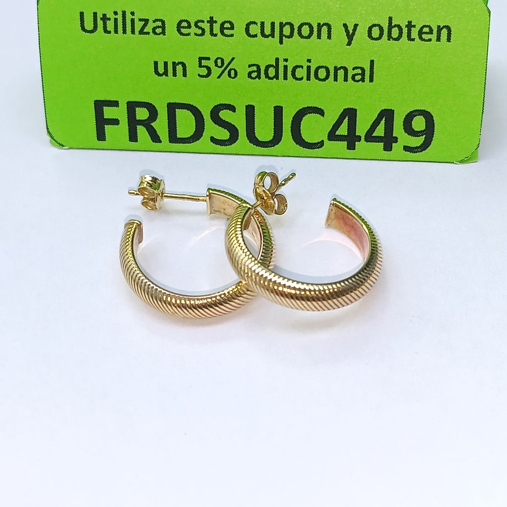 ARRACADAS PAR ORO 14 K 1.8 GRMS (SEMINUEVO)