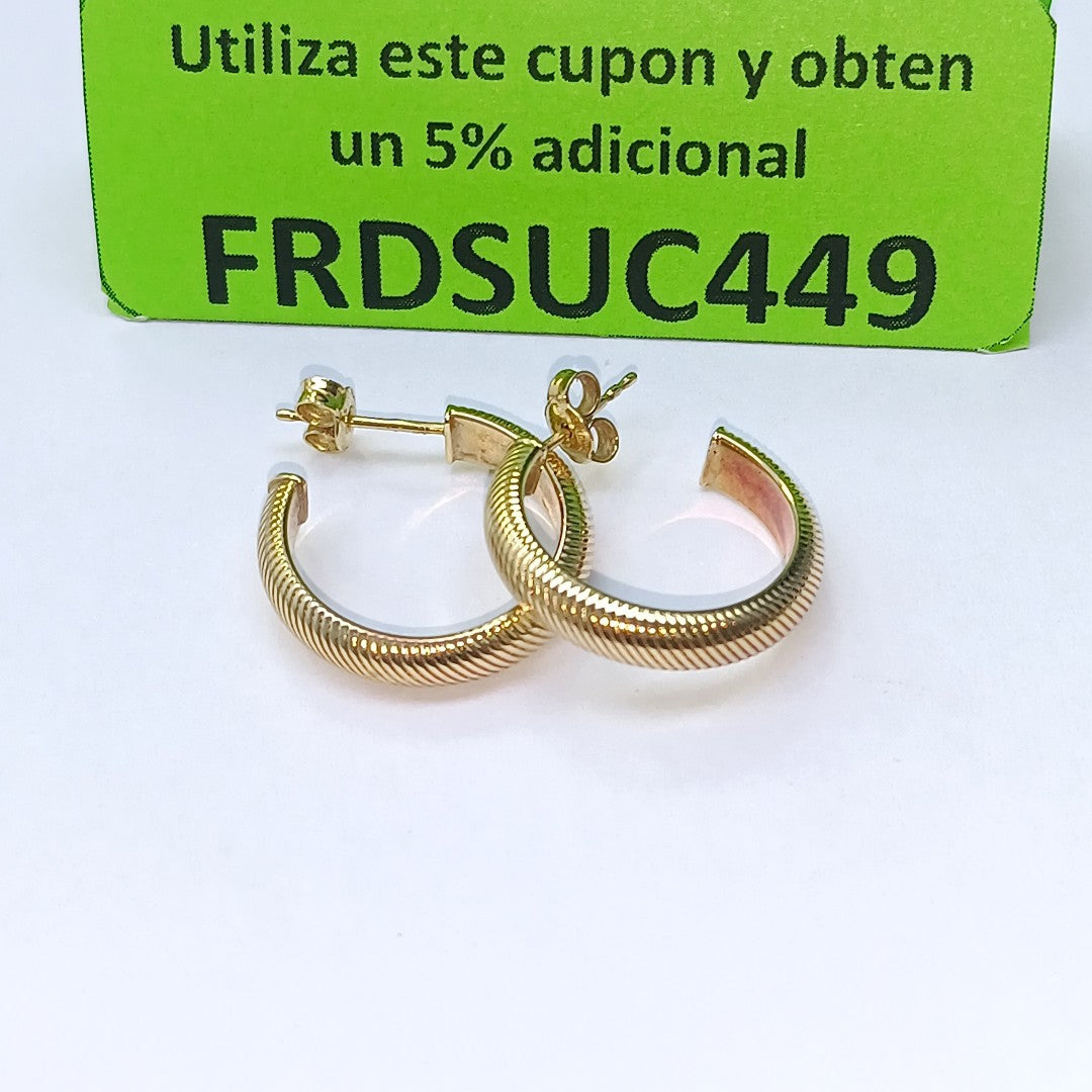 ARRACADAS PAR ORO 14 K 1.8 GRMS (SEMINUEVO)