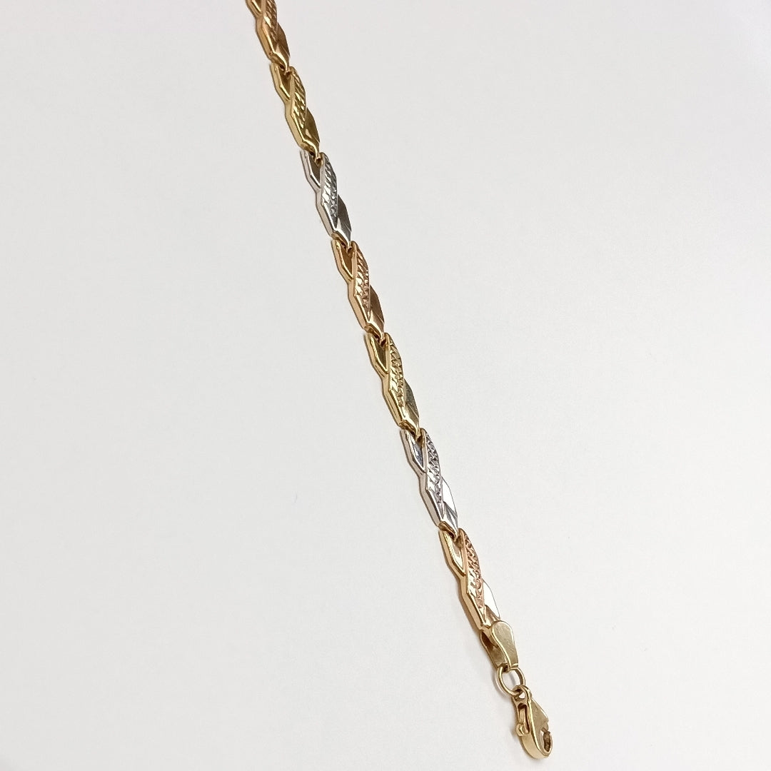 PULSERA ORO, RODIADO 14 K 4.2 GRMS (SEMINUEVO)