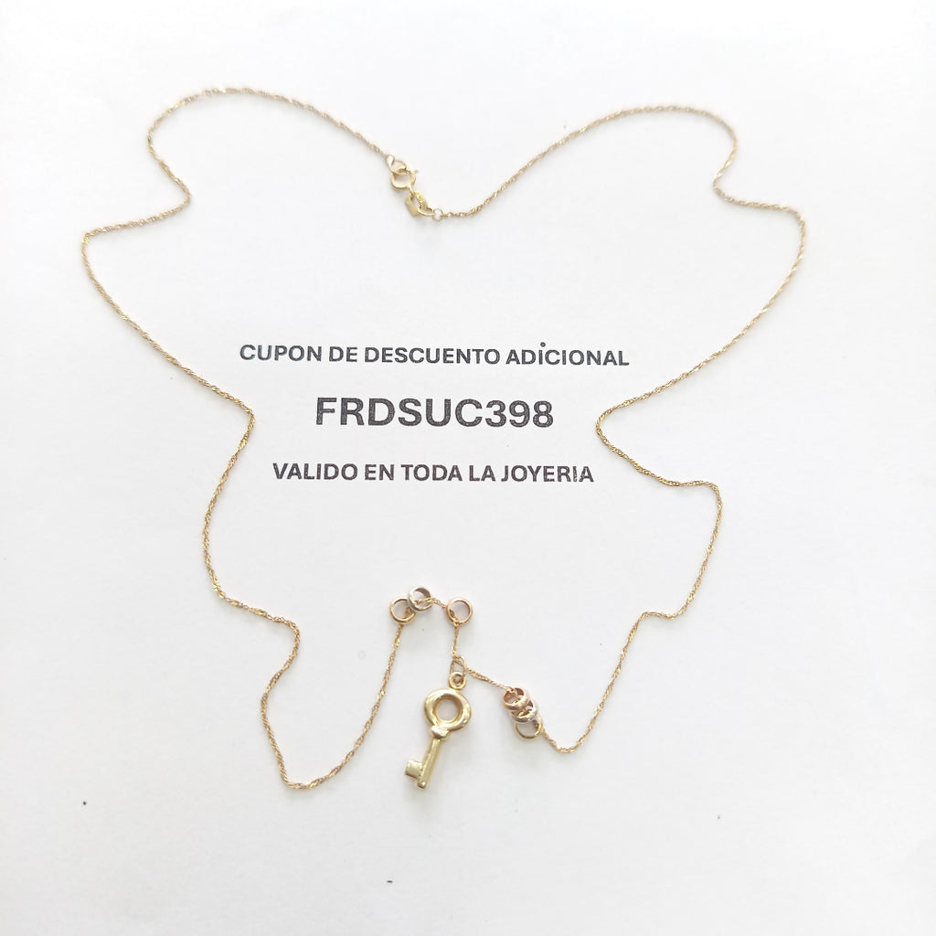CADENA, DIJE ORO 14 K 1.5 GRMS (SEMINUEVO)