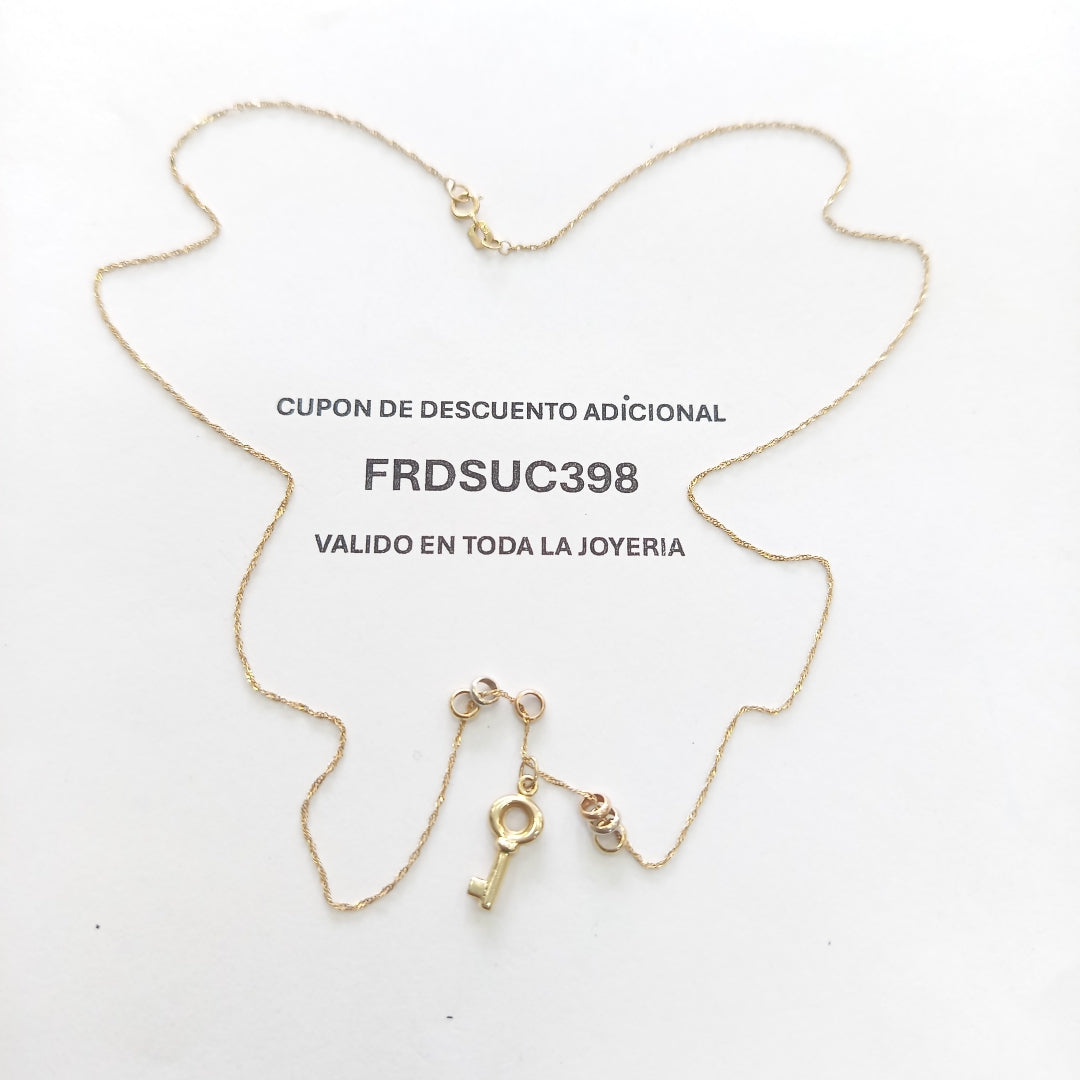 CADENA, DIJE ORO 14 K 1.5 GRMS (SEMINUEVO)