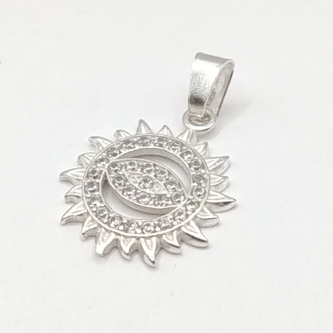 DIJE OJO MAGICO CON CIRCONIAS PLATA .925 1.9 GR (NUEVO)