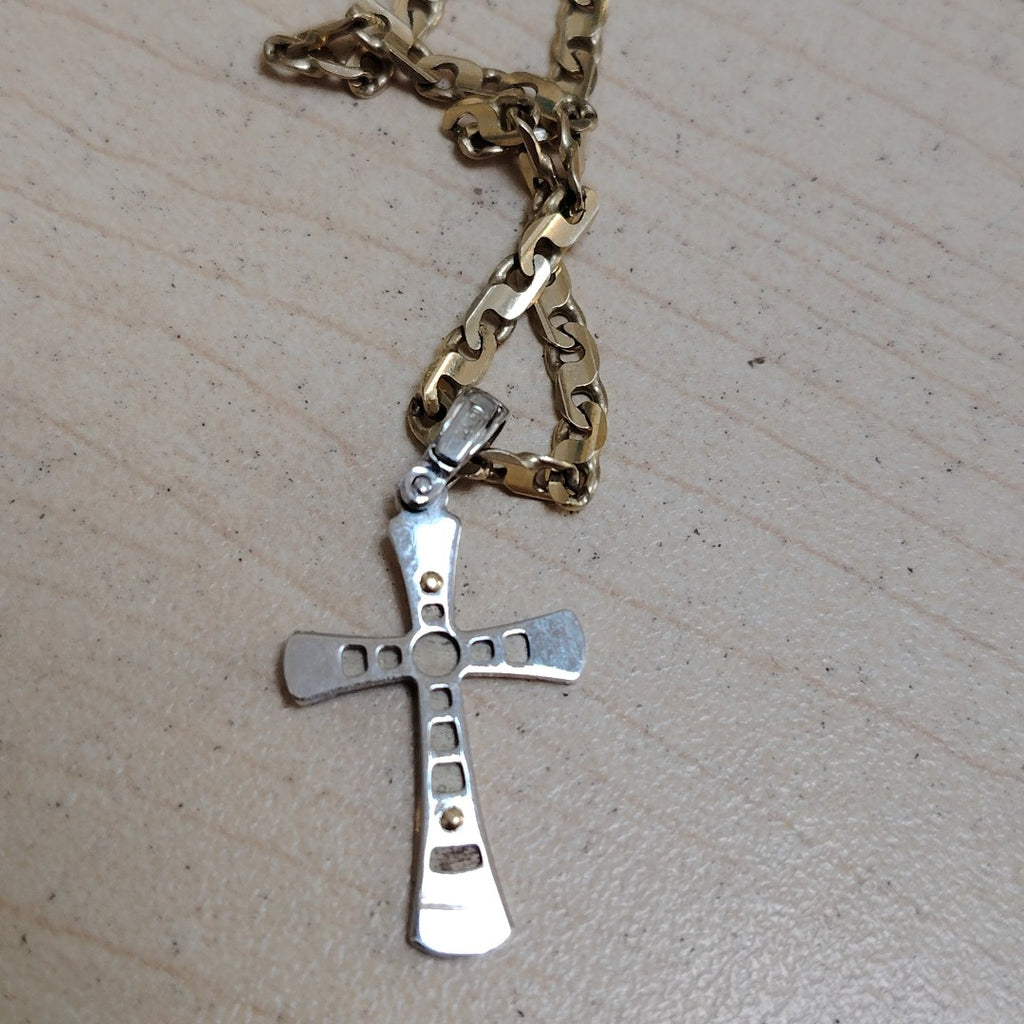 CADENA, CRUZ ORO 14 K 12.1 GRMS (SEMINUEVO)