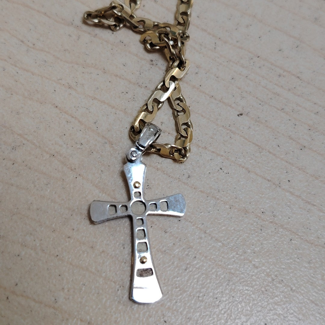 CADENA, CRUZ ORO 14 K 12.1 GRMS (SEMINUEVO)