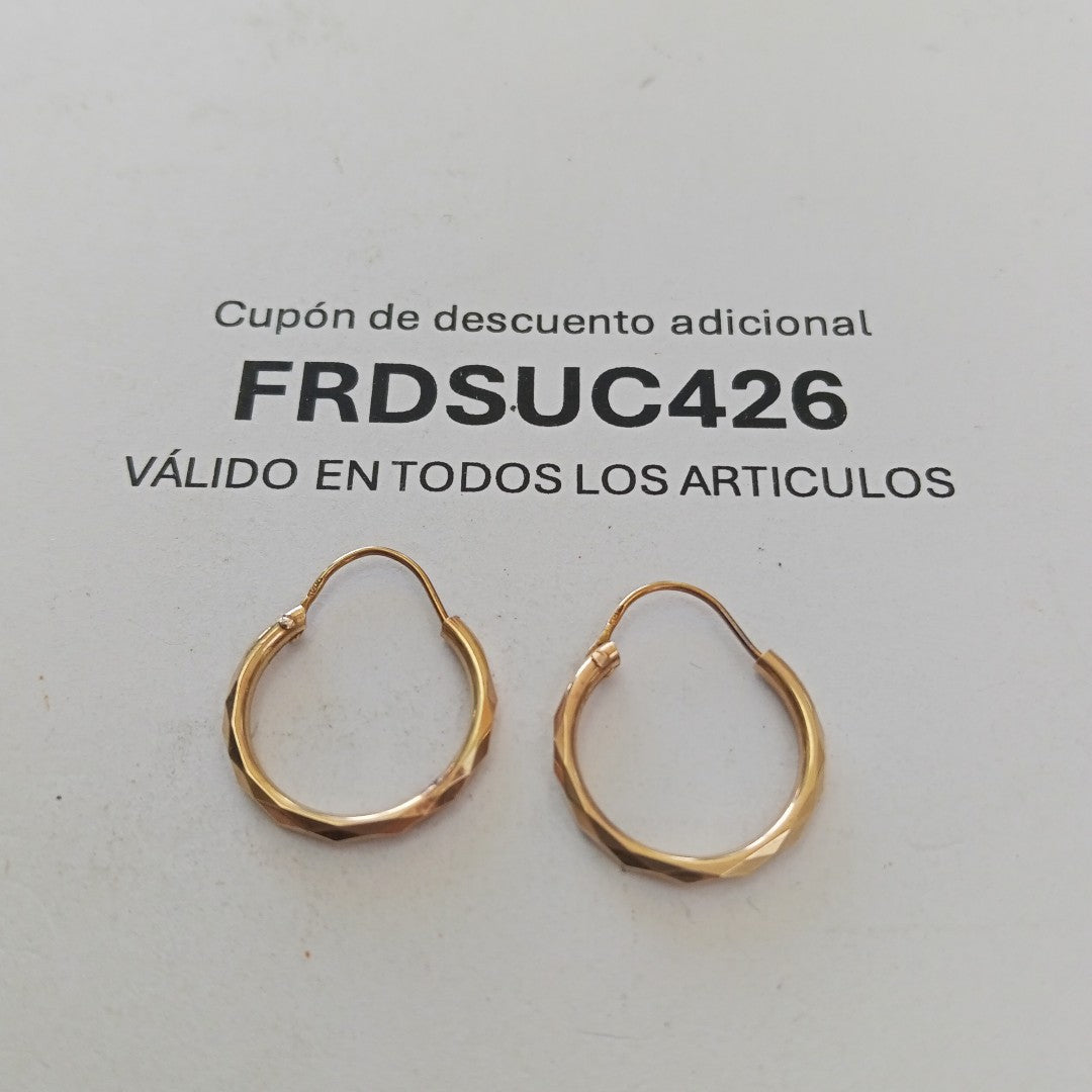 ARETES PAR ORO 14 K 1.4 GRMS (SEMINUEVO)