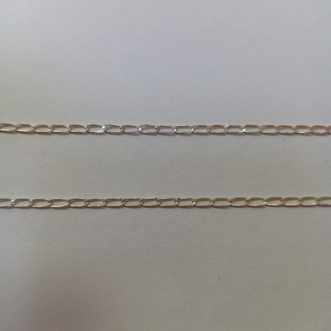 CADENA TEJIDO ESLABONES PLATA .925 50 CM 2.7 GR (NUEVO)