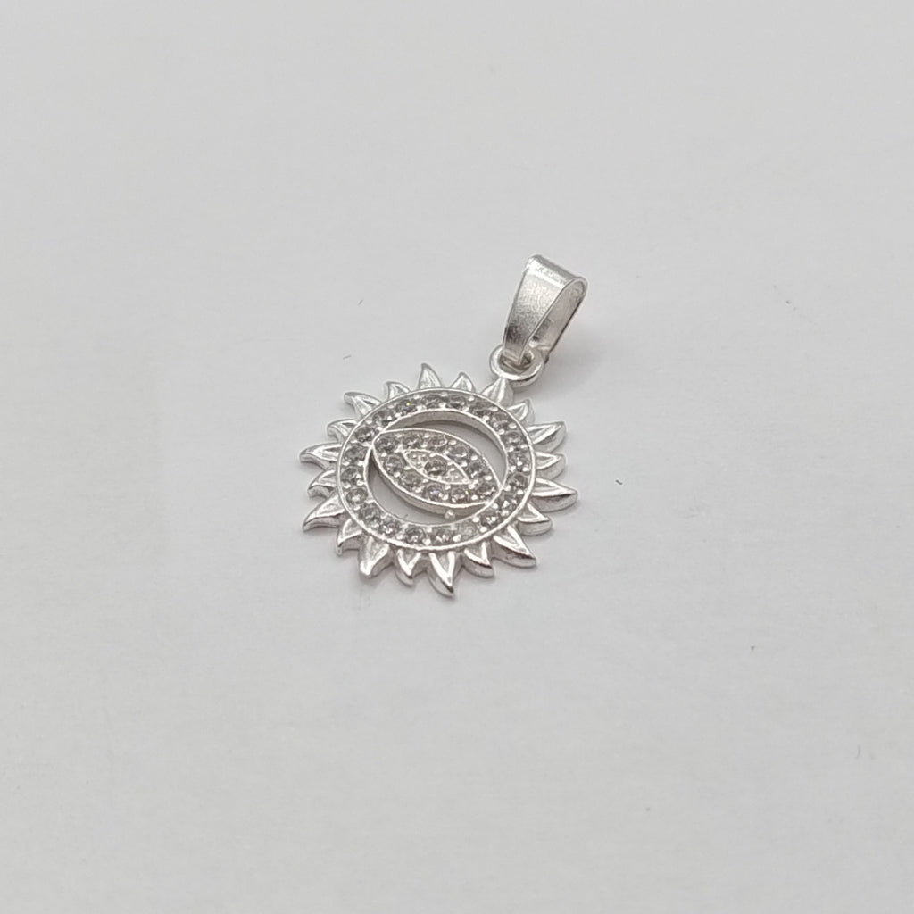 DIJE OJO MAGICO CON CIRCONIAS PLATA .925 1.9 GR (NUEVO)