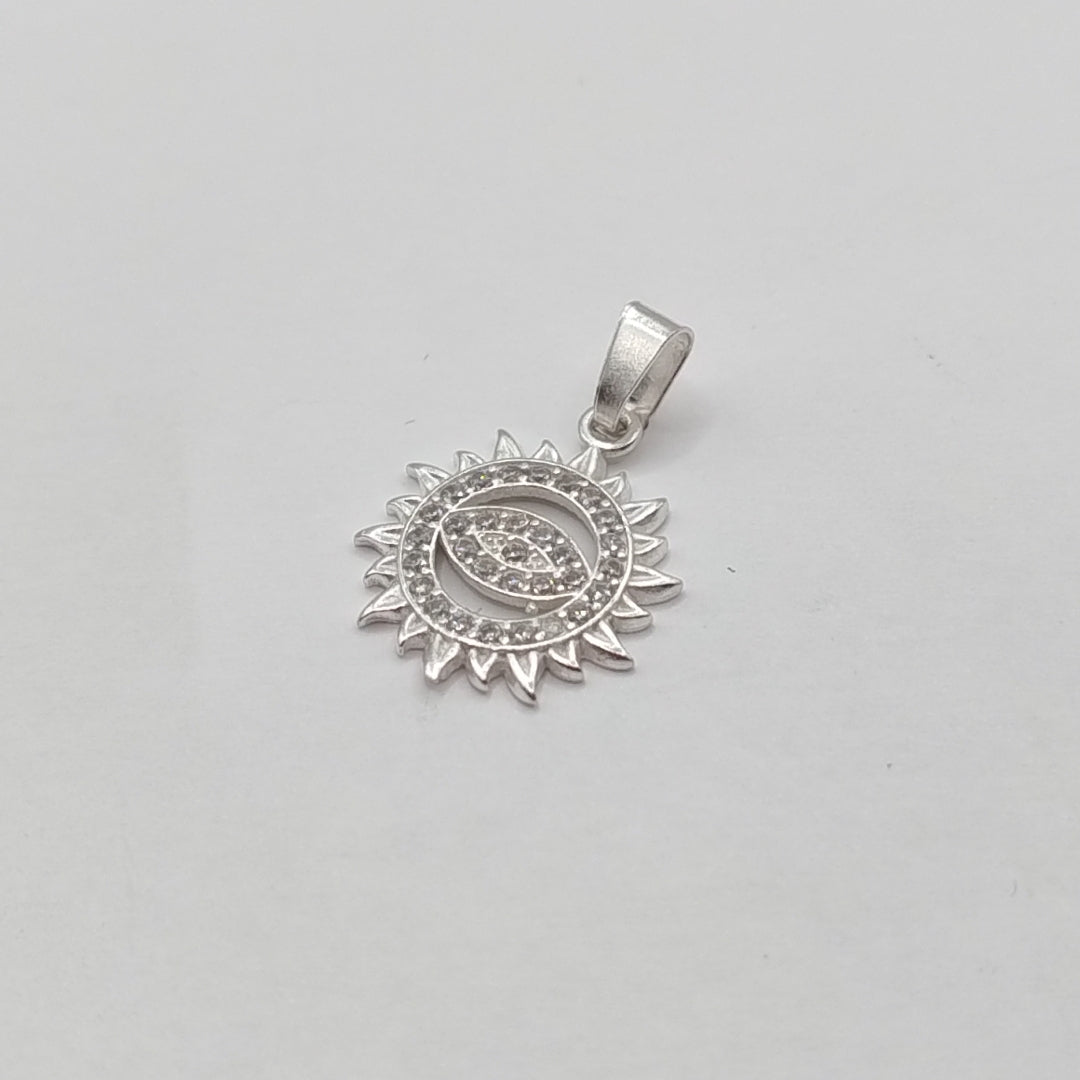 DIJE OJO MAGICO CON CIRCONIAS PLATA .925 1.9 GR (NUEVO)