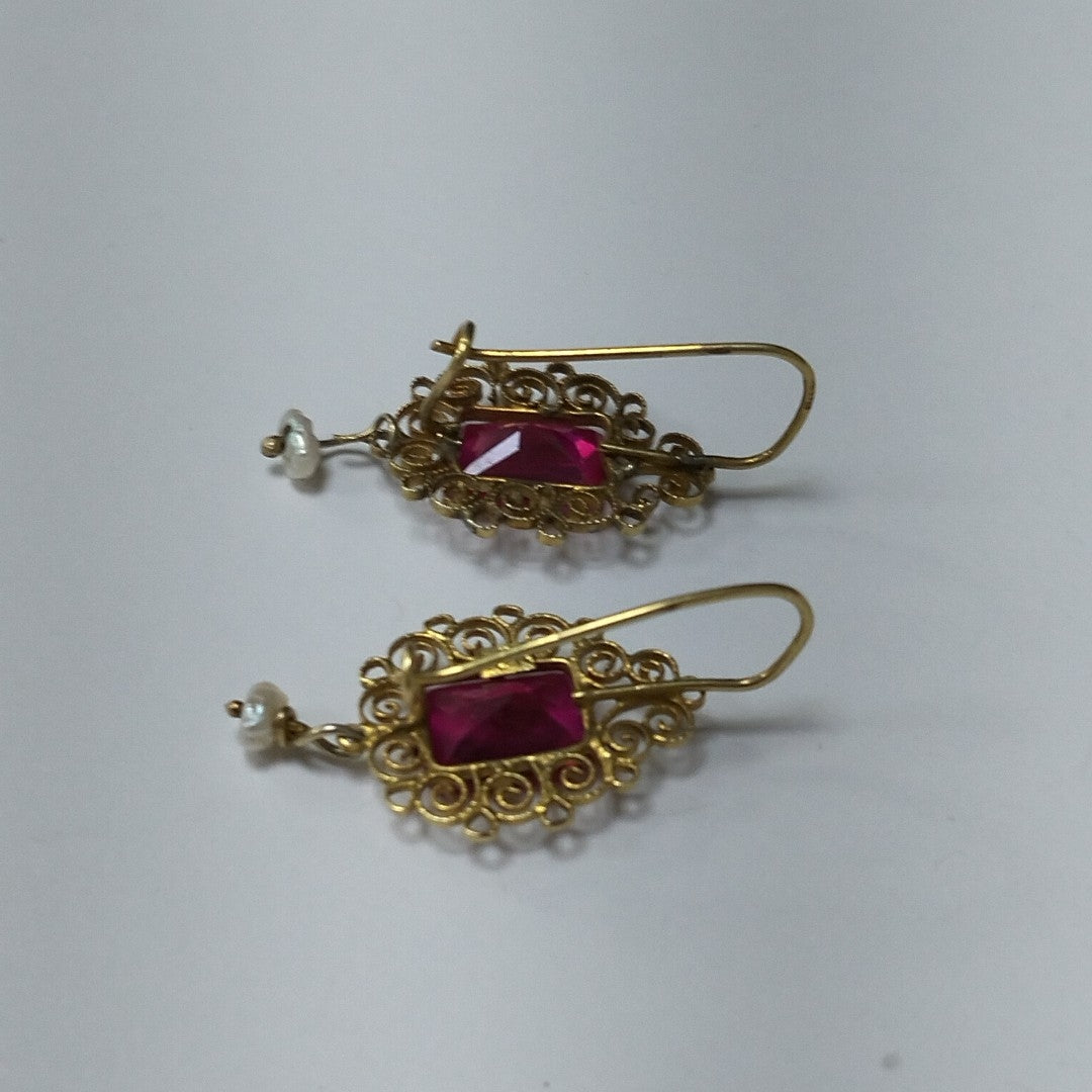 ARETES PAR ORO 8 K 2 GRMS (SEMINUEVO)