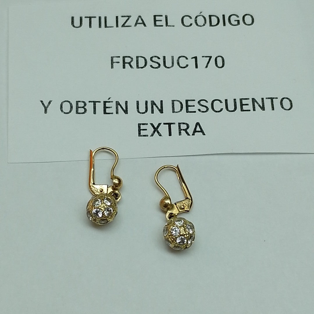 ARETES PAR ORO 14 K 3.8 GRMS (SEMINUEVO)