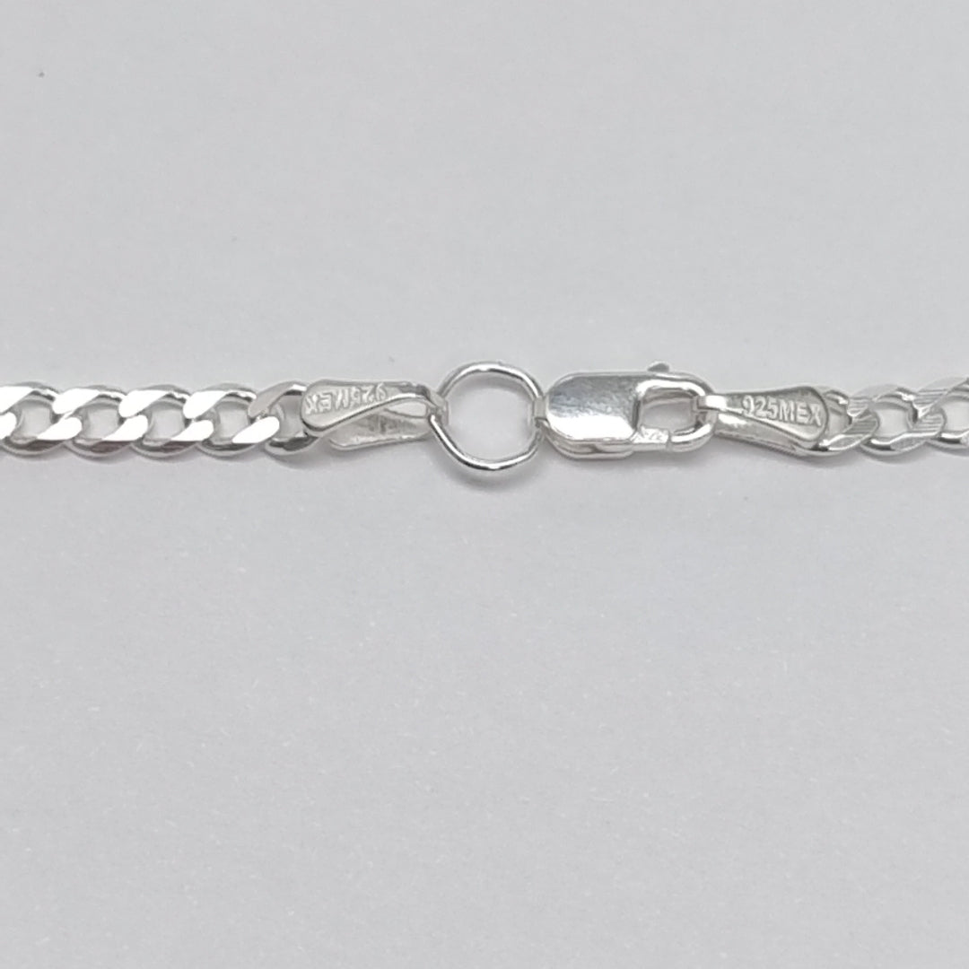 CADENA BARBADA PLATA .925 55 CM 8.02 GR (NUEVO)