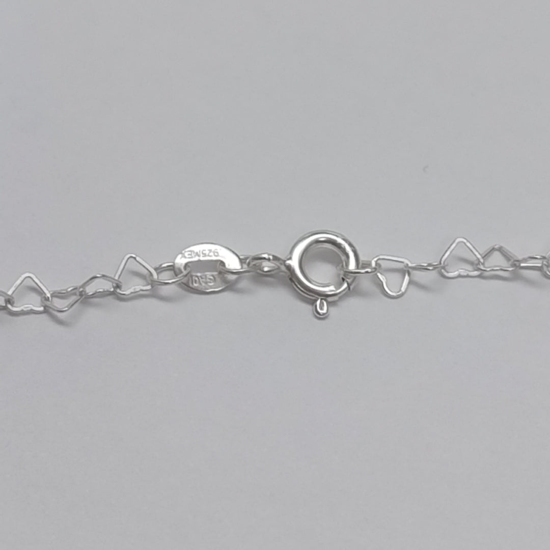 CADENA CORAZONES PLATA .925 55 CM 2.72 GR (NUEVO)