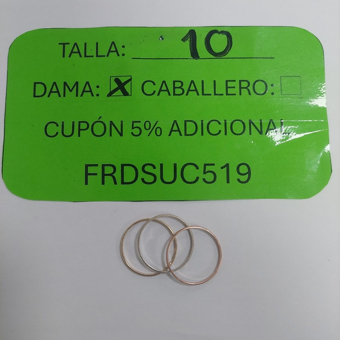 ANILLO ORO 10 K 2.4 GRMS (SEMINUEVO)