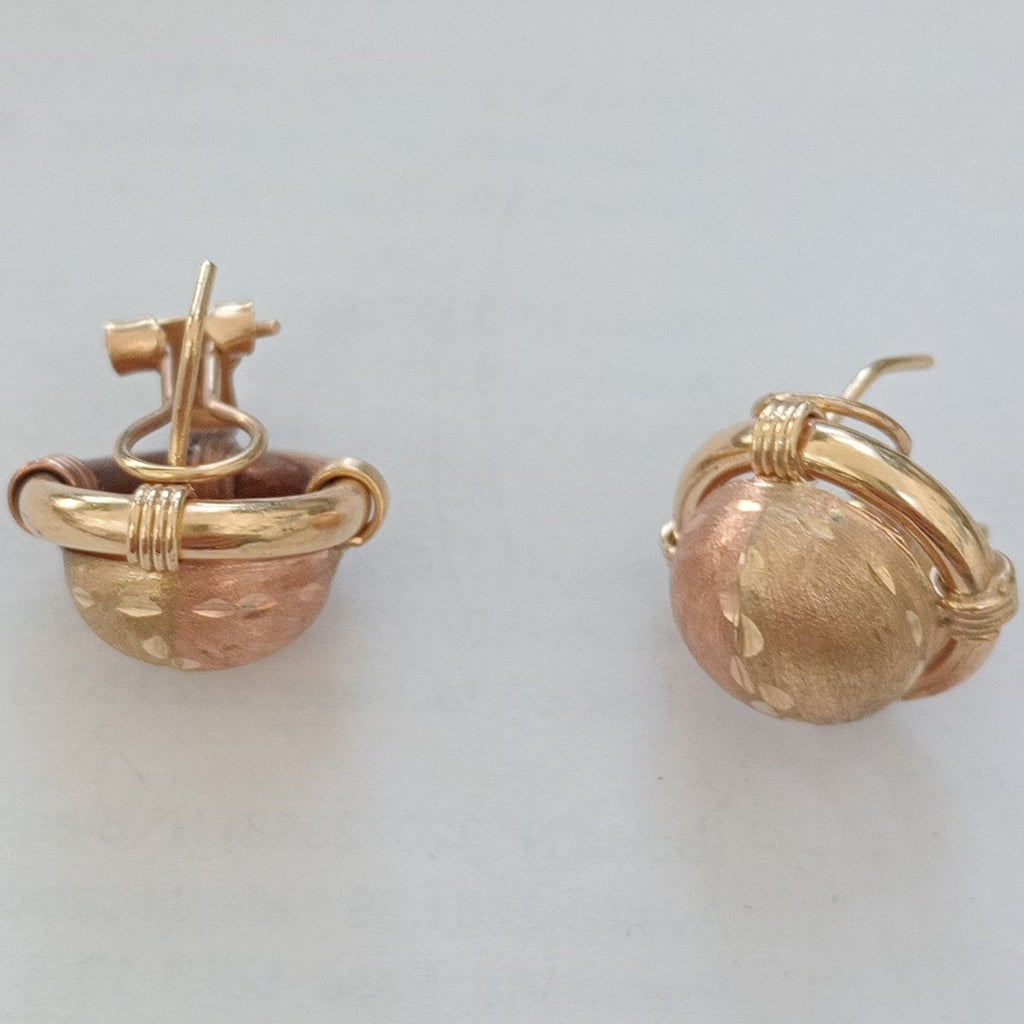 ARETES PAR ORO COMBINADO 10 K 4,70 GRMS (SEMINUEVO)