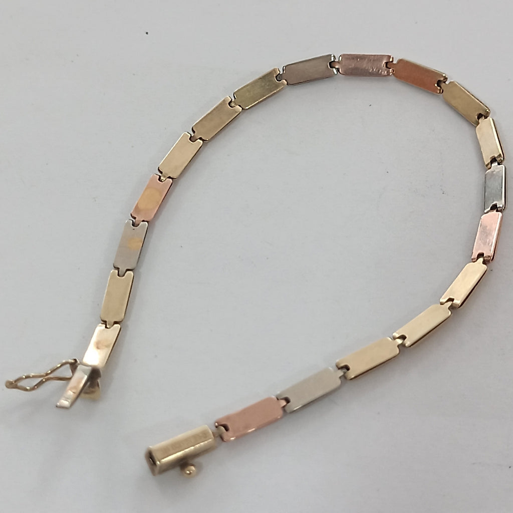 PULSERA ORO COMBINADO 14 K 6,40 GRMS (SEMINUEVO)