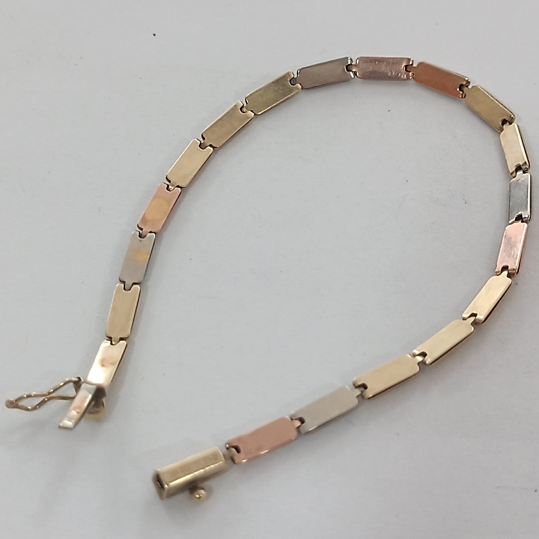 PULSERA ORO COMBINADO 14 K 6,40 GRMS (SEMINUEVO)