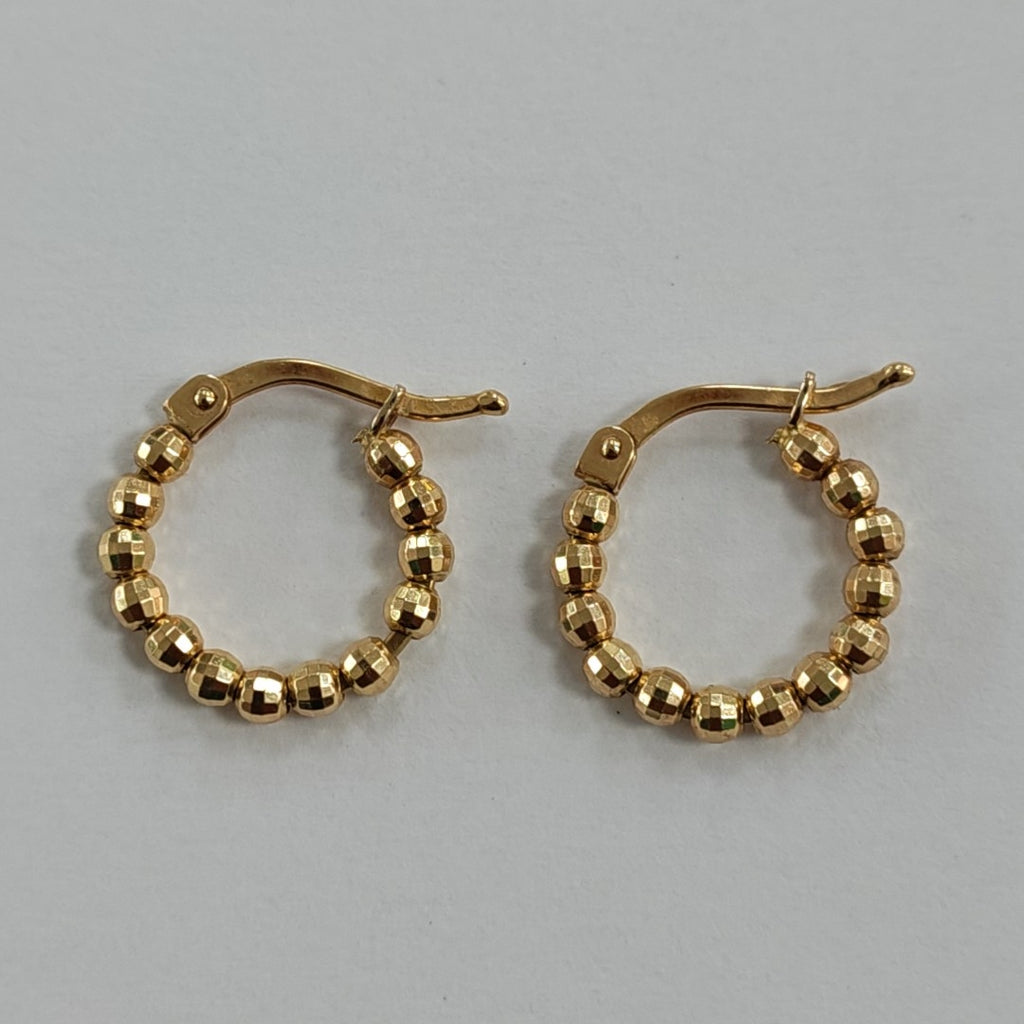 ARRACADAS PAR ORO COMBINADO 14 K 1,70 GRMS (SEMINUEVO)