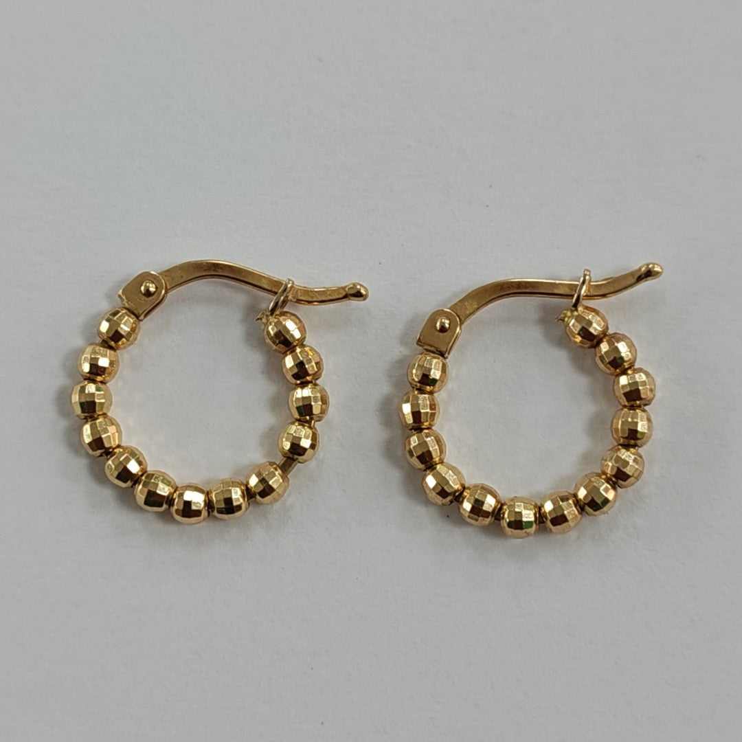 ARRACADAS PAR ORO COMBINADO 14 K 1,70 GRMS (SEMINUEVO)