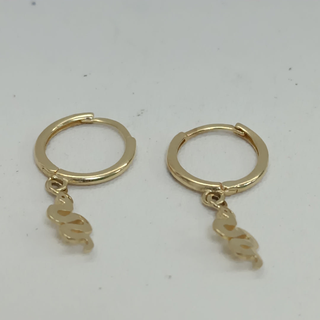 ARRACADAS PAR ORO 14 K 1.2 GRMS (SEMINUEVO)