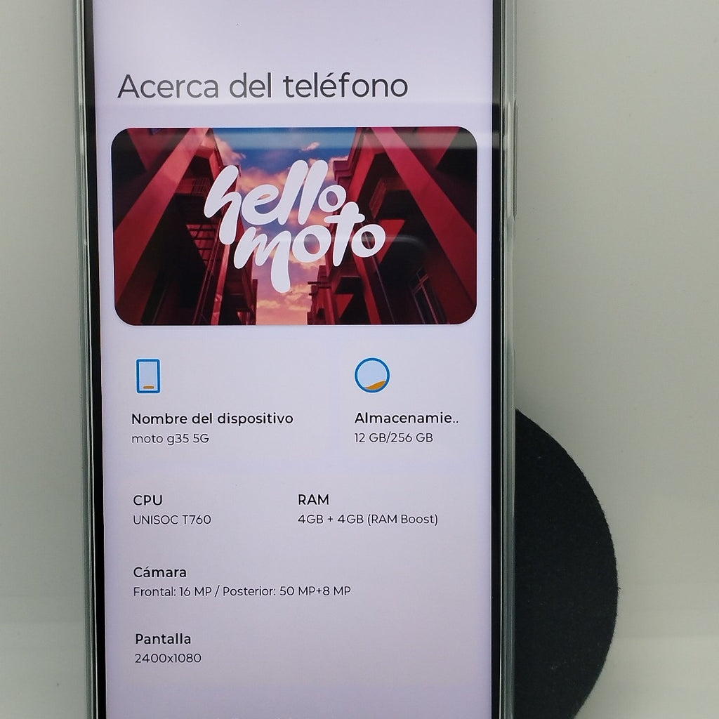 CELULAR MOTOROLA MOTO G35 5G XT2433-2 (2024) 256 GB 4 GB RAM (SEMINUEVO)