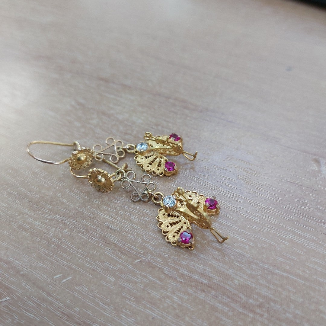 ARETES PAR ORO 8 K 4,10 GRMS (SEMINUEVO)