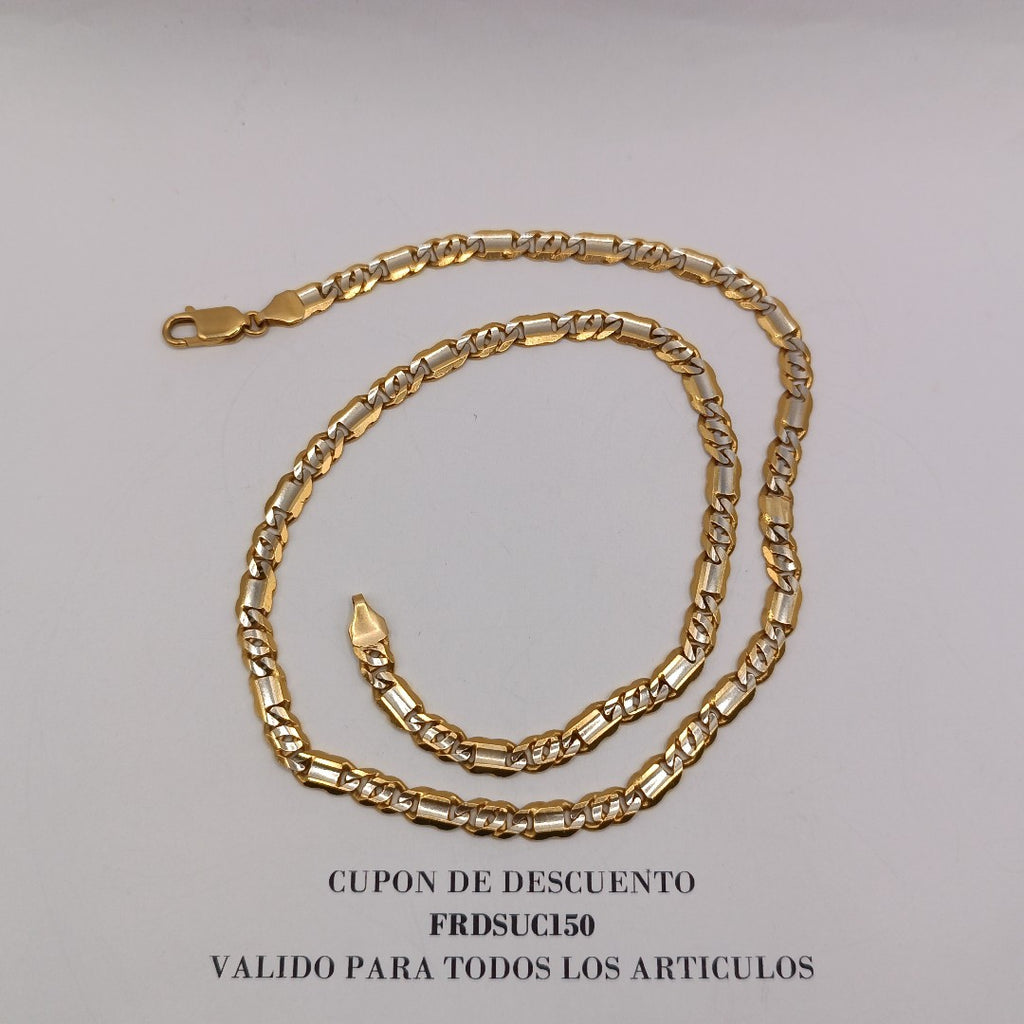 CADENA ORO, ORO COMBINADO 21 K 32.5 GRMS (SEMINUEVO)