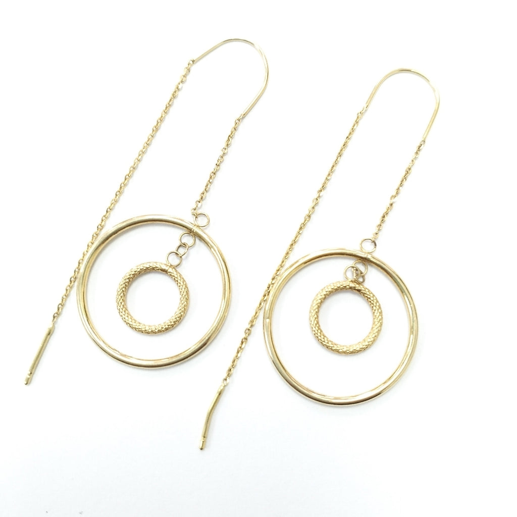 ARETES PAR ORO 14 K 2 GRMS (SEMINUEVO)