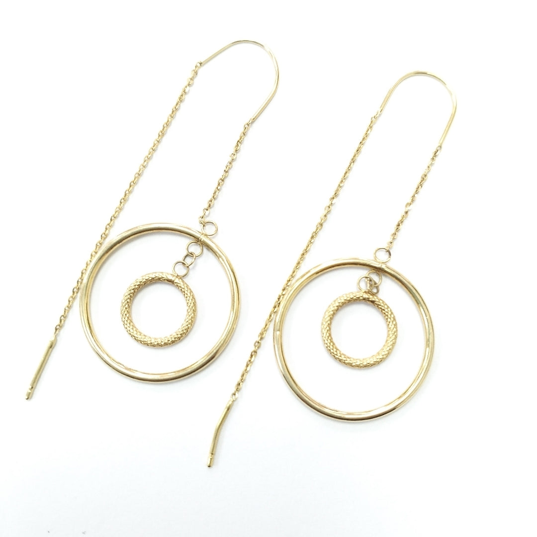 ARETES PAR ORO 14 K 2 GRMS (SEMINUEVO)