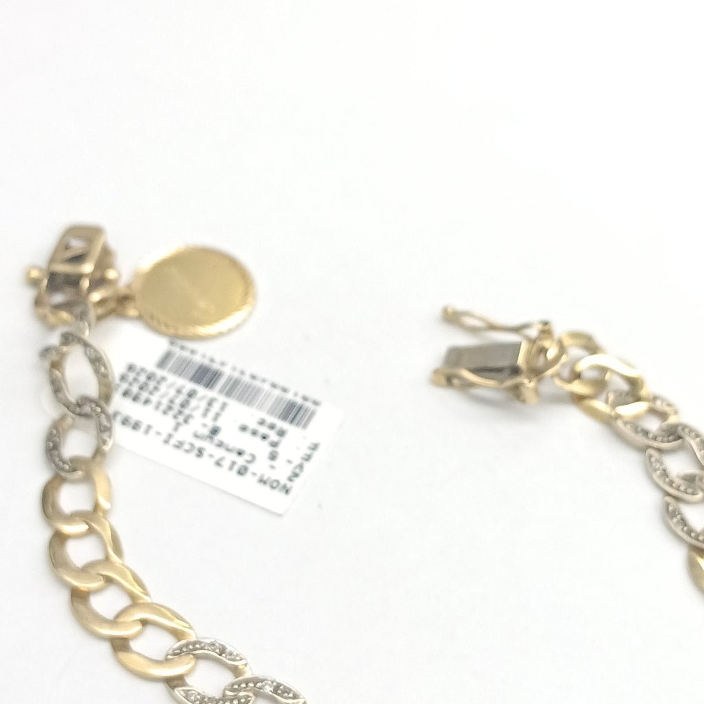 DIJE,PULSERA ORO,ORO BLANCO 18 K 13,10 GRMS (SEMINUEVO)