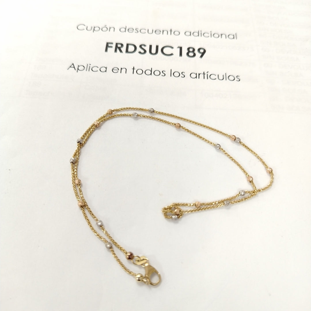 GARGANTILLA ORO COMBINADO 10 K 3,00 GRMS (SEMINUEVO)