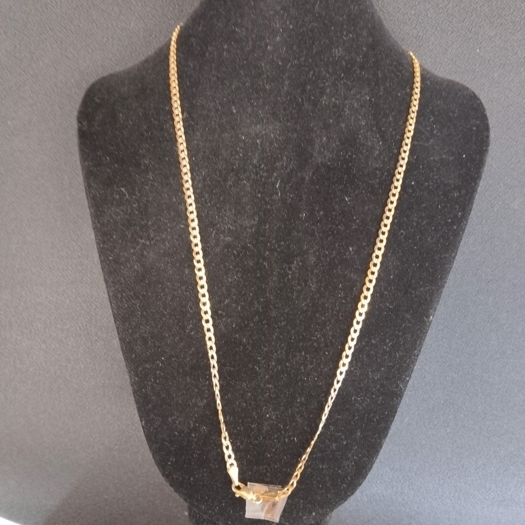 CADENAS BARBADA DIAMANTADA ORO 14K 60 CM 9.5 GR (NUEVO)