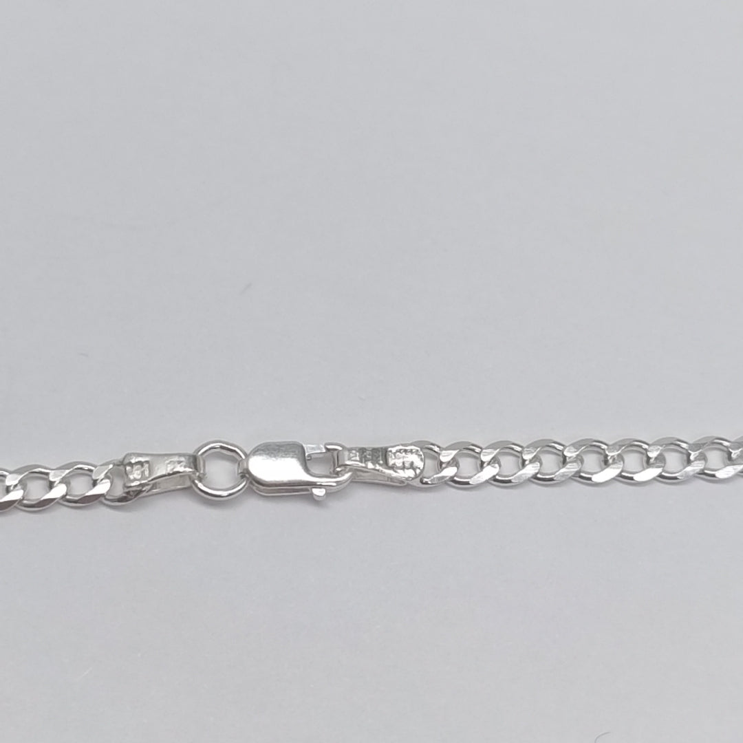 CADENA BARBADA PLATA .925 55 CM 8.42 GR (NUEVO)