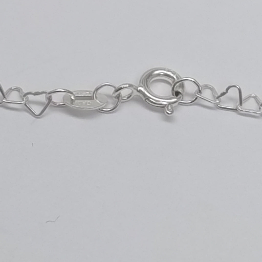 CADENA CORAZONES PLATA .925 55 CM 2.72 GR (NUEVO)
