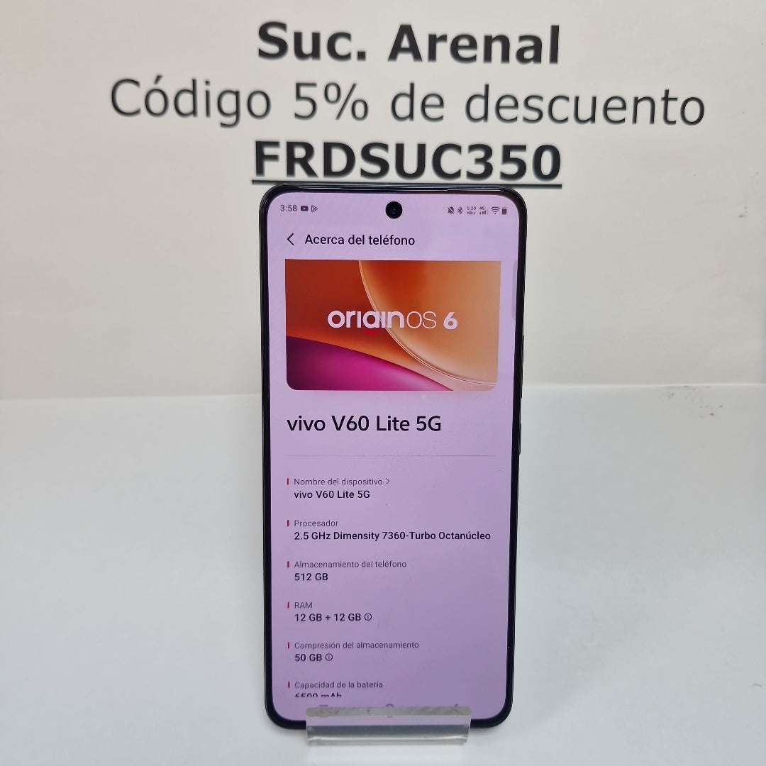 CELULAR VIVO V60 LITE 5G V2529 (2025) 512 GB 12 GB RAM (SEMINUEVO)