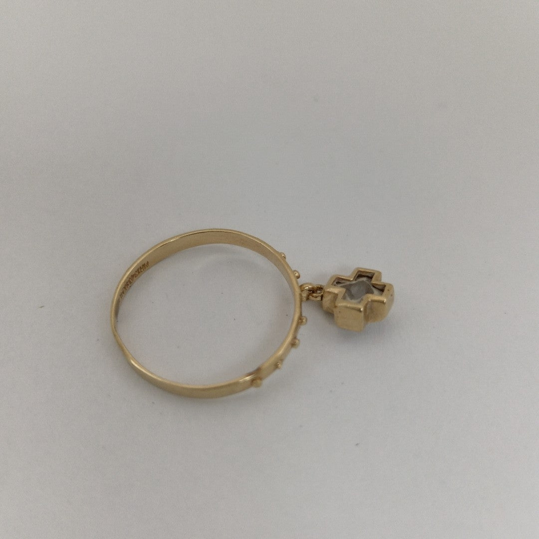 K1 1,80 GRMS 14 K ESPECIFICACIONES COMPLEMENTARIAS ANILLO CRUZ SINT BCO (SEMINUEVO)
