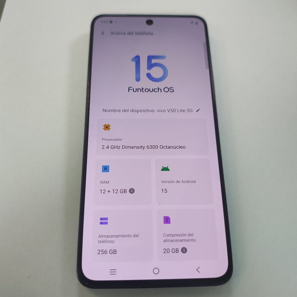 CELULAR VIVO V50 LITE 5G V2440 (2025) 256 GB 12 GB RAM (SEMINUEVO)