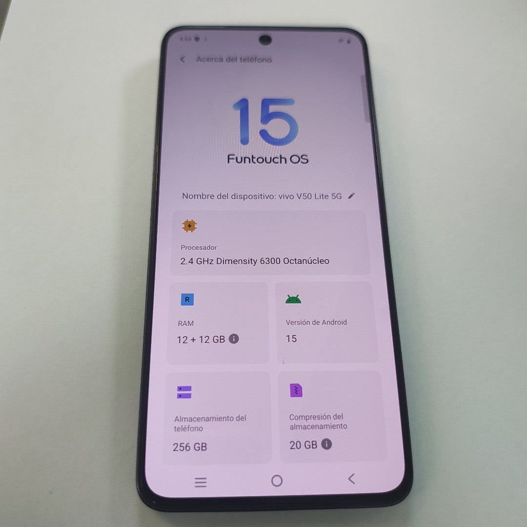 CELULAR VIVO V50 LITE 5G V2440 (2025) 256 GB 12 GB RAM (SEMINUEVO)