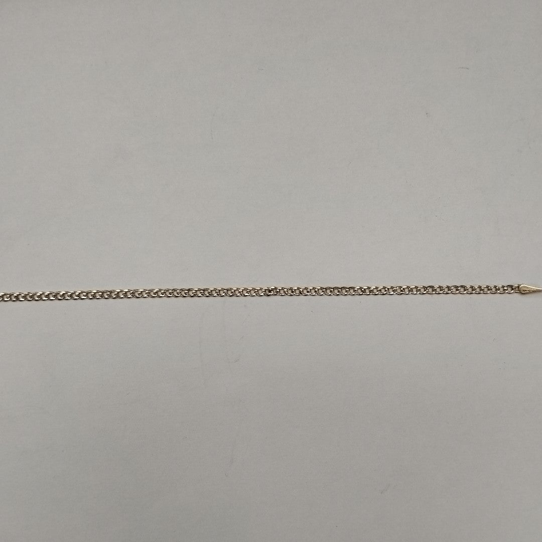 PULSERAS BARBADA DIAMANTADA ORO 14K 18 CM 2.5 GR (NUEVO)