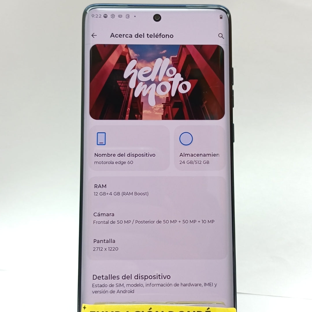 CELULAR MOTOROLA EDGE 60 XT2505-3 (2025) 512 GB 12 GB RAM (SEMINUEVO)