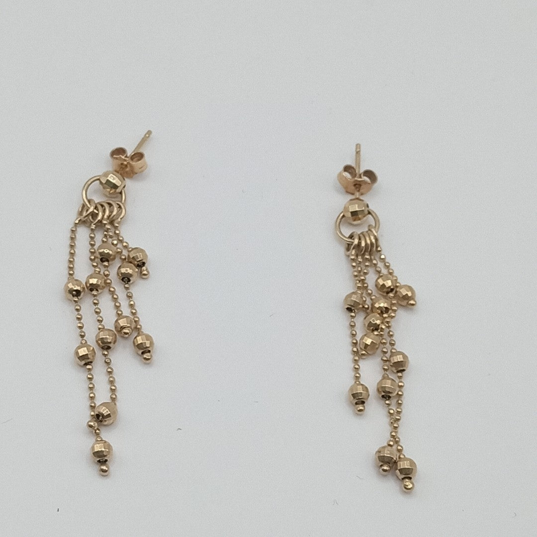 ARETES PAR ORO 14 K 3.7 GRMS (SEMINUEVO)