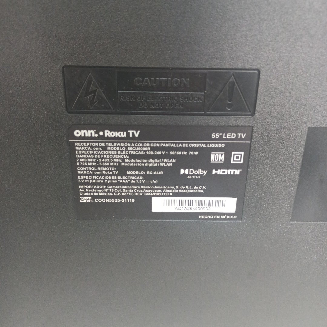 PANTALLA ONN 55FCU-FATSC (2023) 55" LED 4K (SEMINUEVO)