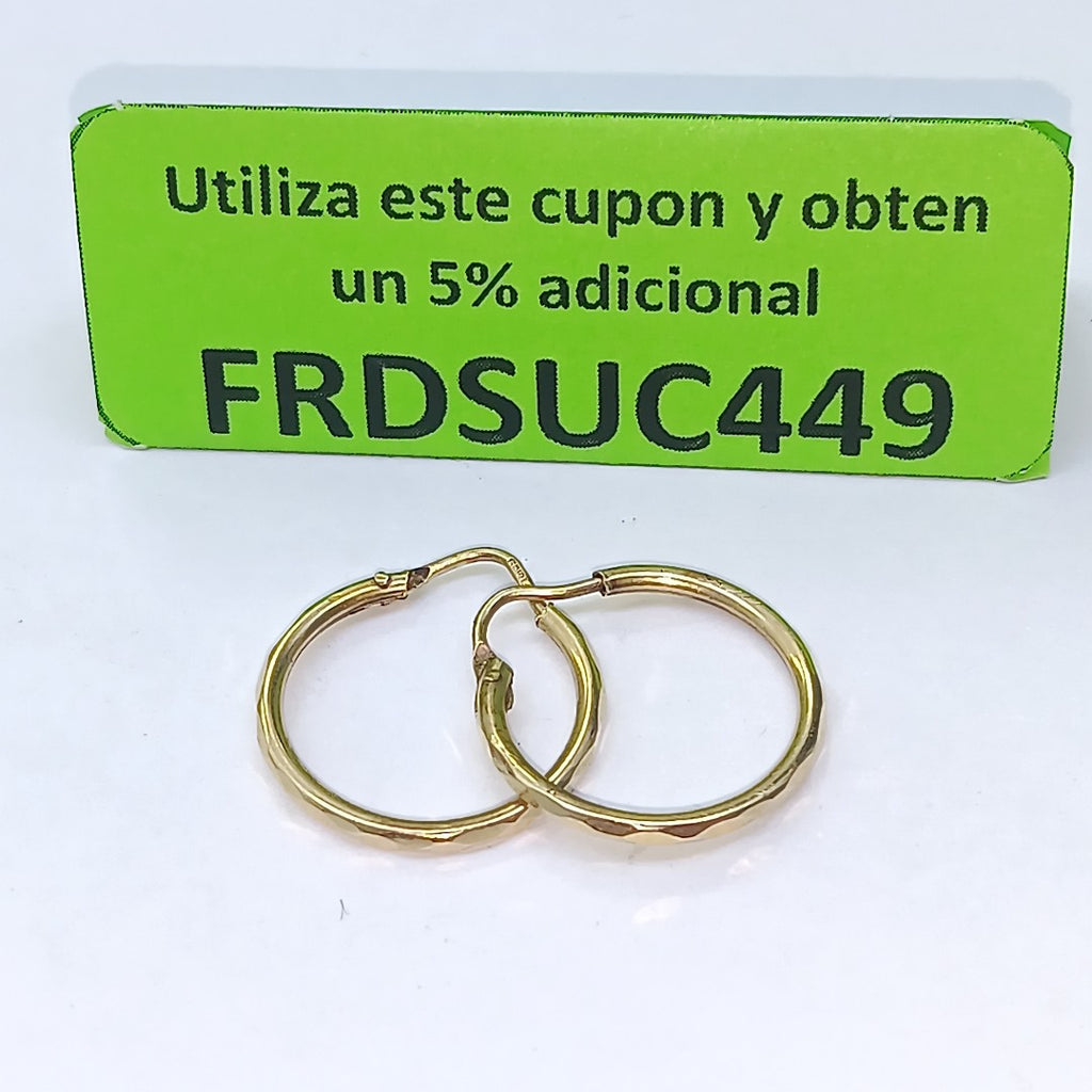 ARRACADAS PAR ORO 14 K 1.5 GRMS (SEMINUEVO)